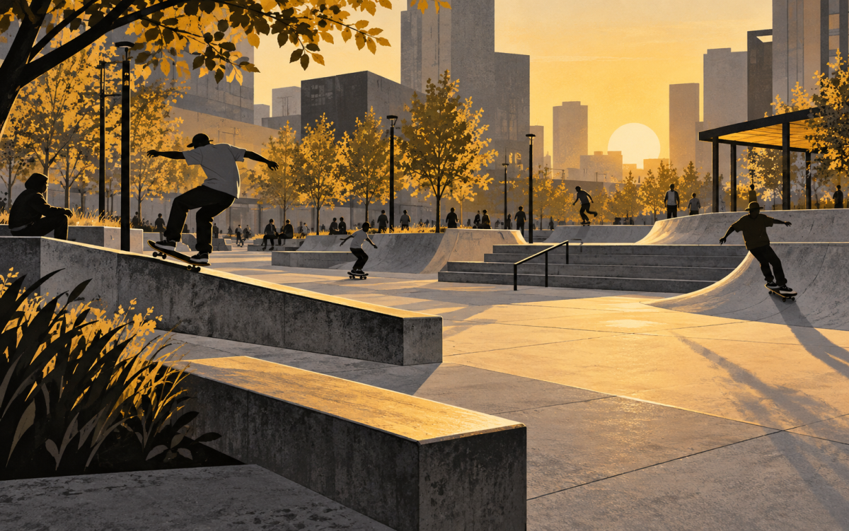 Crossroads Park Reopens With a New All-Concrete Skatepark