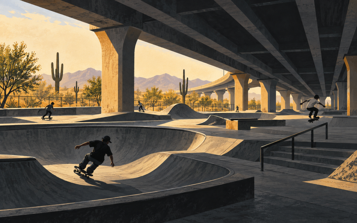 Tucson Breaks Ground on Cushing Street Skate Park Under I-10